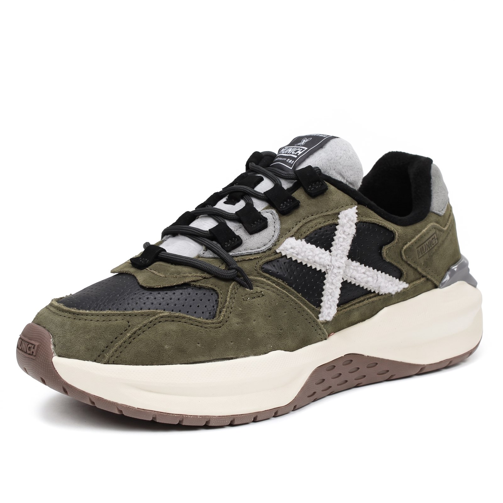 MUNICH Nexal - Low-top suede sneakers Man green