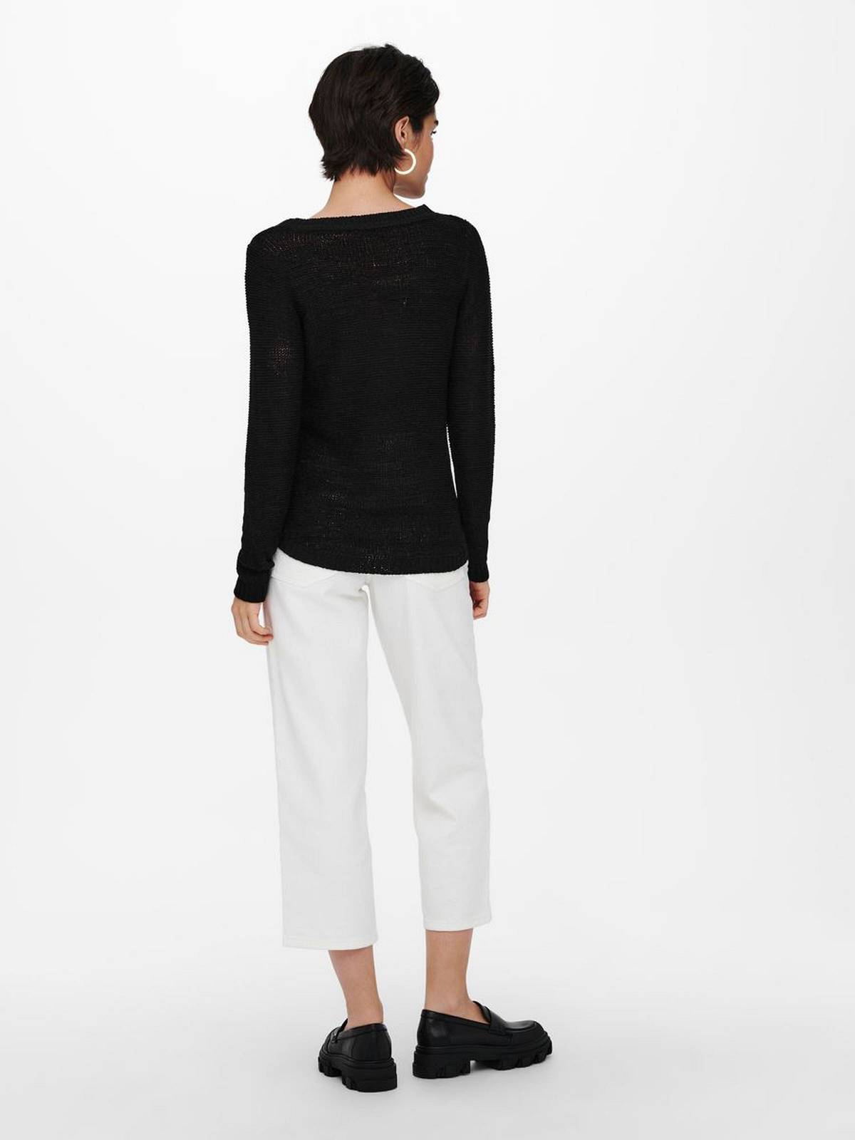 ONLY Geena - Pull en maille texturée Femme noir Photo 3