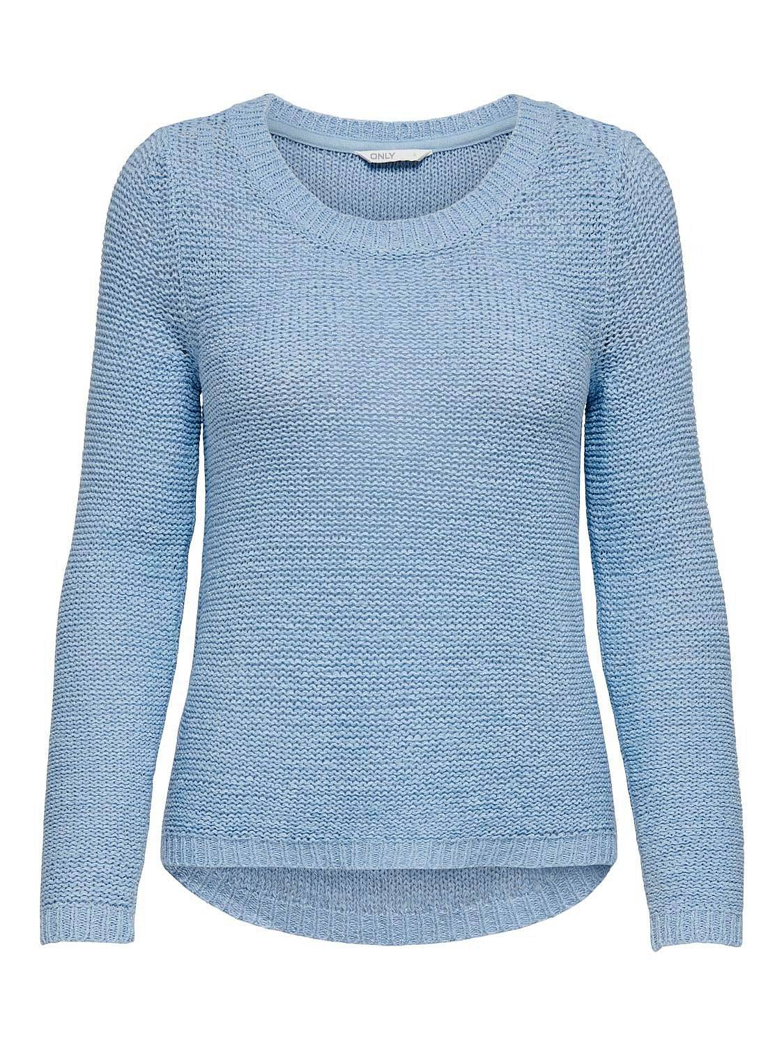 ONLY Geena - Pull en maille texturée Femme bleu azur