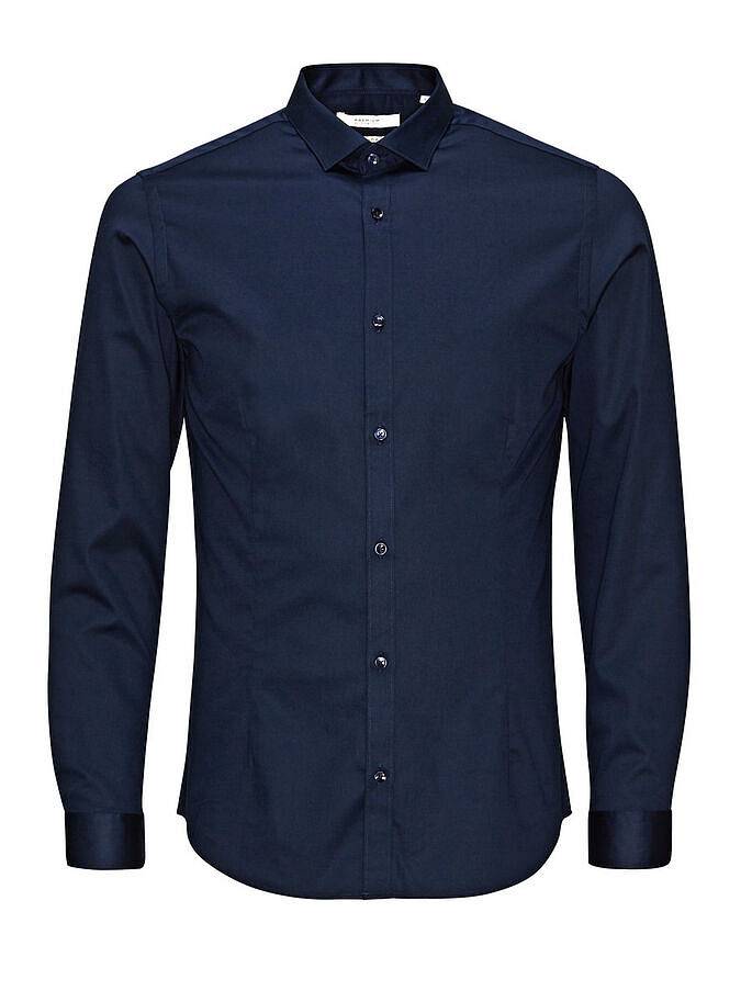 JACK & JONES Parma Shirt - Super Slim Shirt Man blue