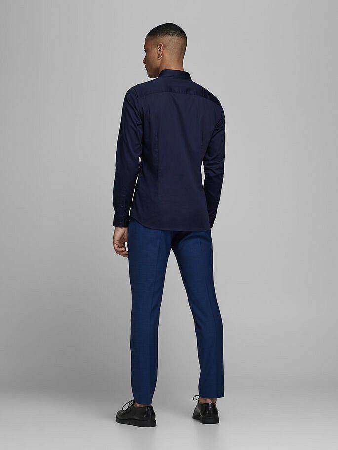 JACK &amp; JONES Parma Shirt - Camicia Super Slim Uomo blu Foto 3