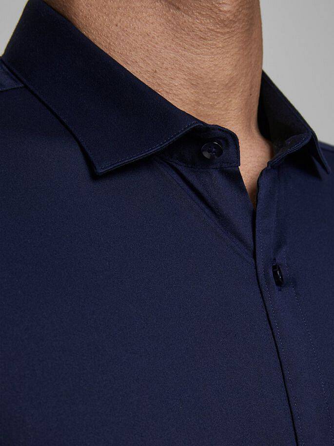JACK &amp; JONES Parma Shirt - Camicia Super Slim Uomo blu Foto 4