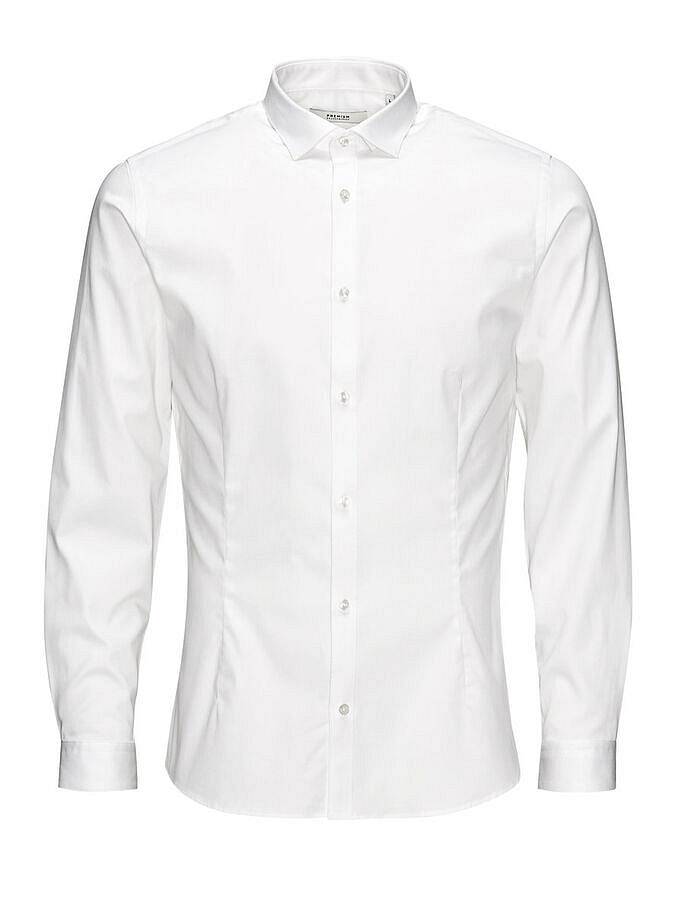 JACK & JONES Parma Shirt - Super Slim Shirt Man white