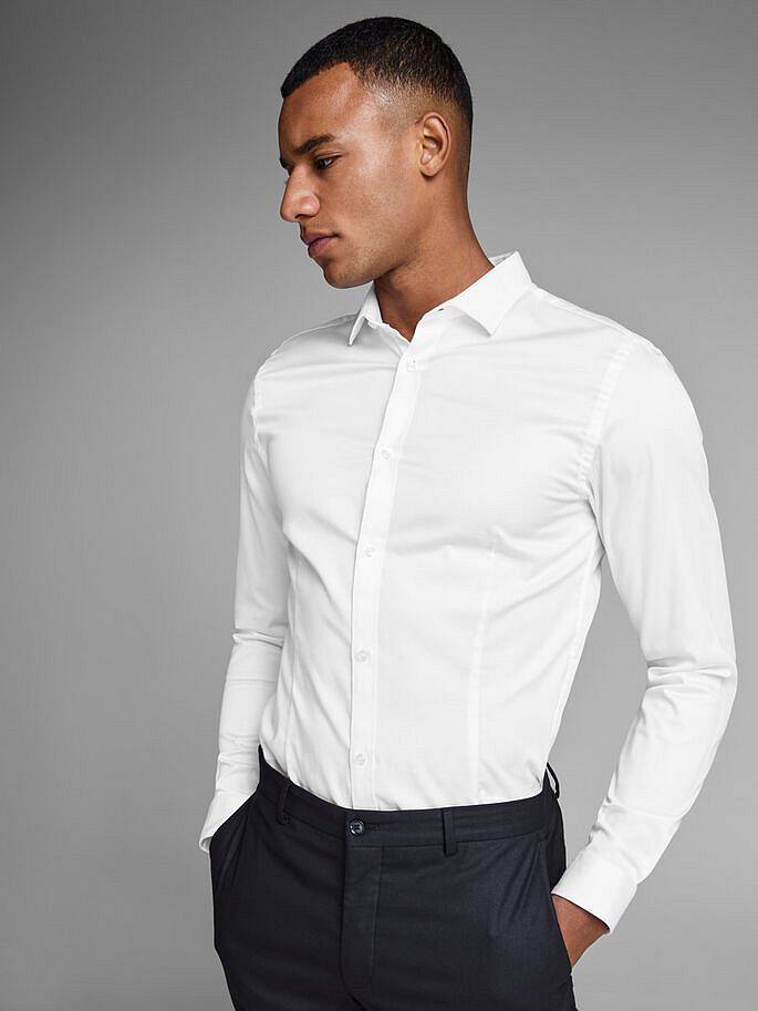 JACK &amp; JONES Parma Shirt - Camicia Super Slim Uomo bianco Foto 4