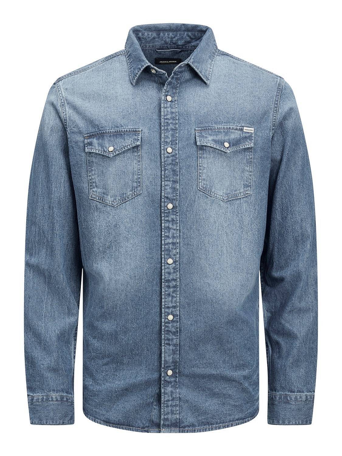JACK & JONES Sheridan Shirt Camicia di Jeans Uomo jeans