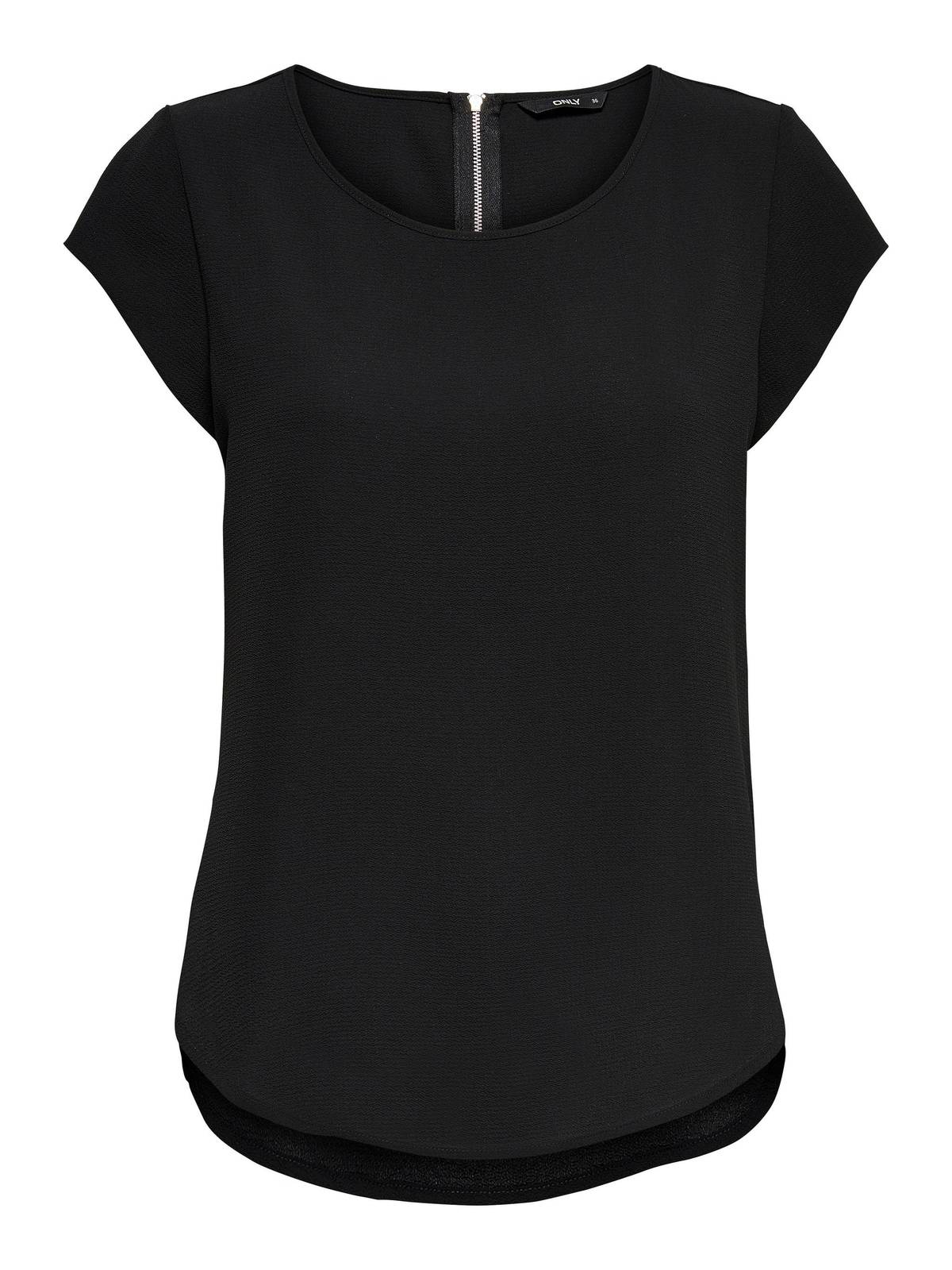 ONLY Vic Ss Solid Top - T-Shirt Damen schwarz