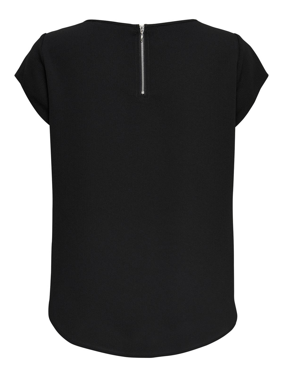 ONLY Vic Ss Solid Top - T-Shirt Damen schwarz Foto 2