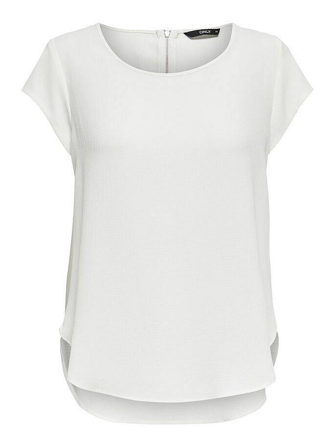 ONLY Vic Ss Solid Top - T-Shirt Damen weiß