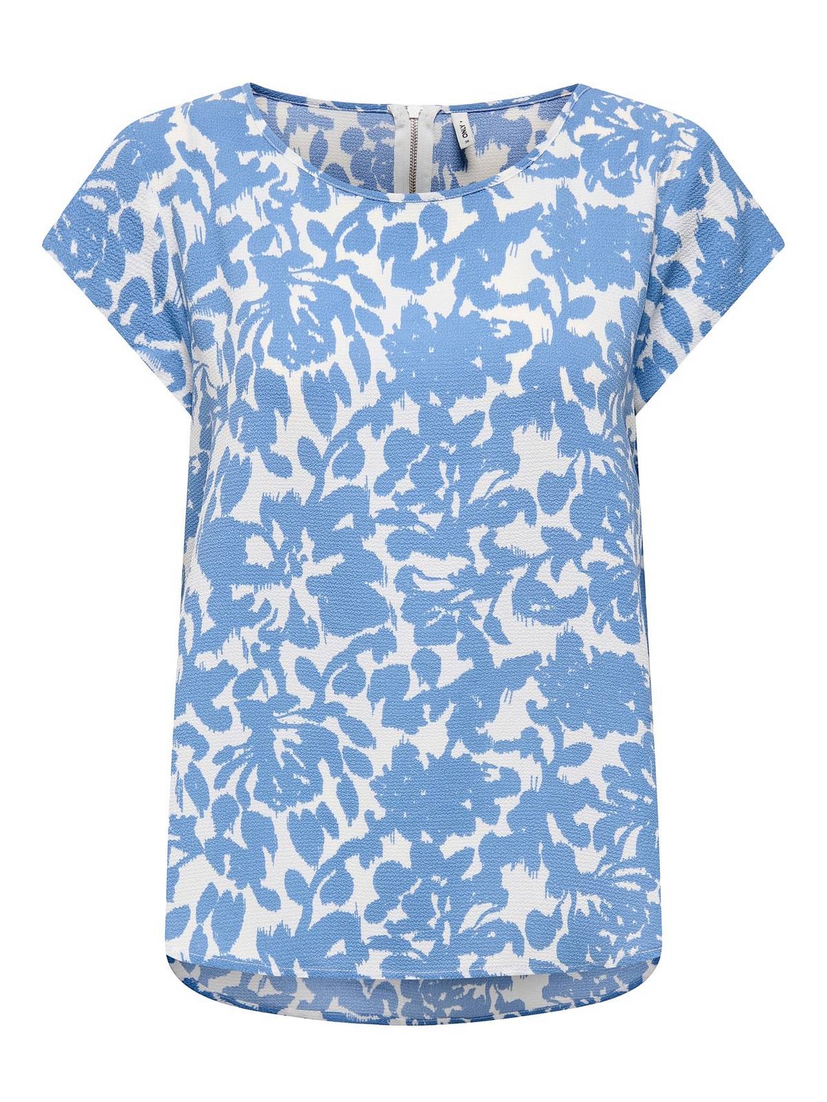 ONLY Vic Ss Aop Top - T-shirt Druck Damen hellblau