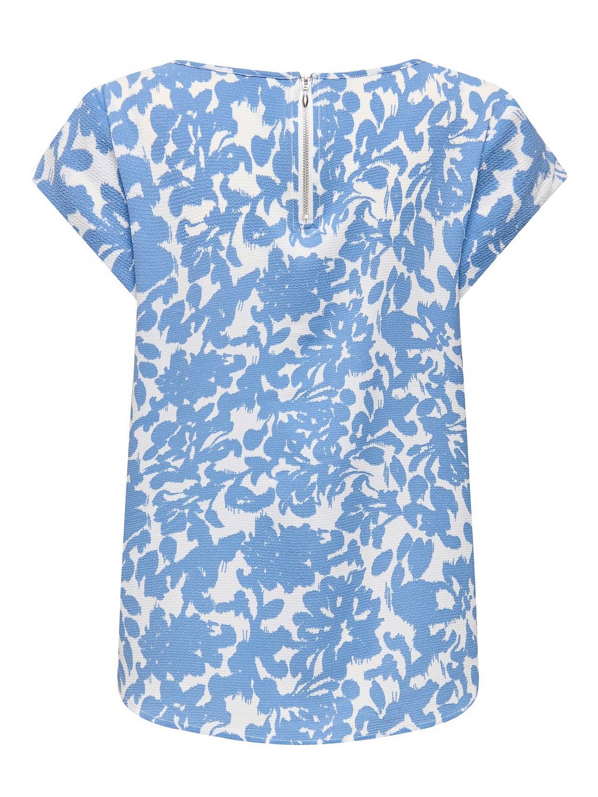 ONLY Vic Ss Aop Top - T-shirt Druck Damen hellblau Foto 2