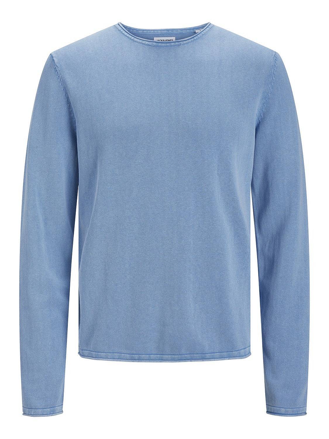 JACK &amp; JONES Eleo Knit Rundhalspullover Herren blau Foto 1