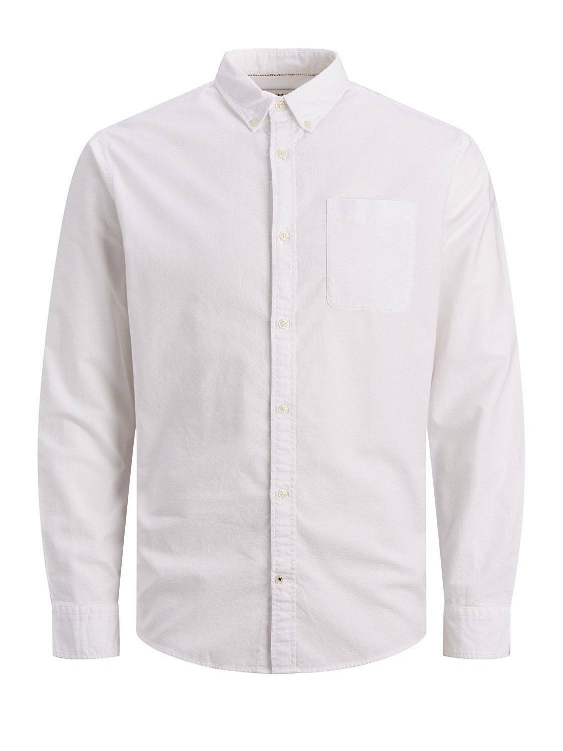 JACK & JONES Oxford Shirt - Camicia Slim Uomo bianco