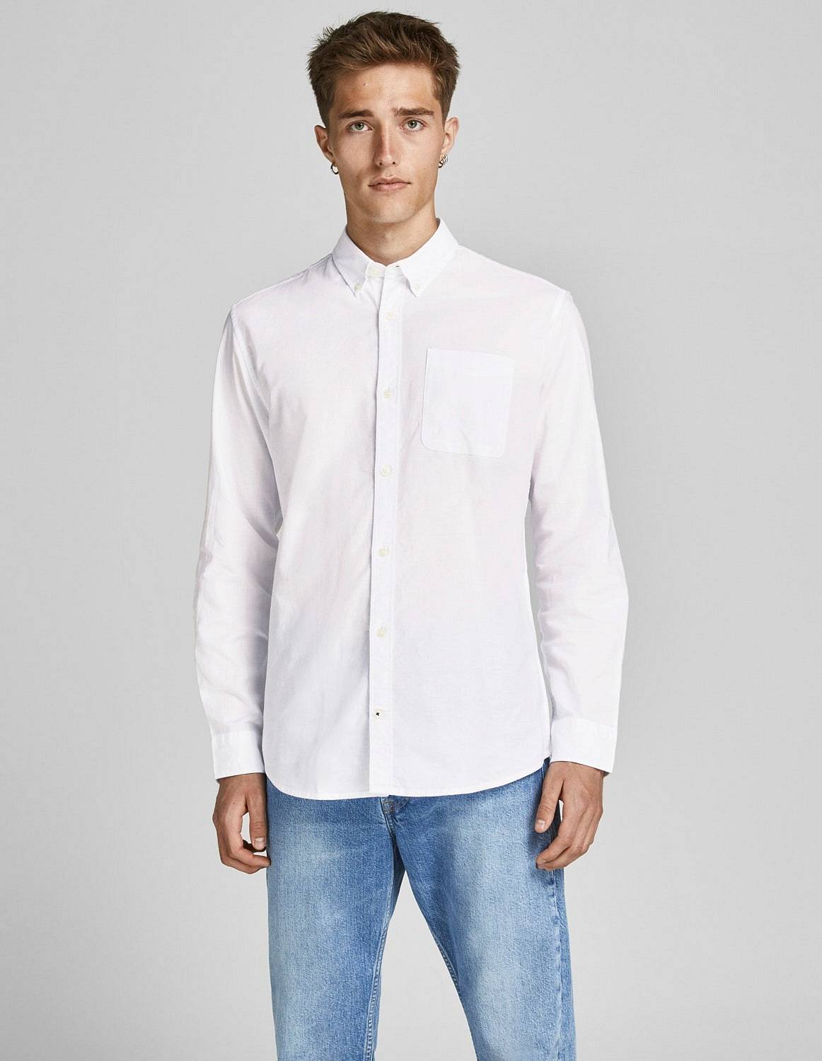 JACK &amp; JONES Oxford-Hemd - Schmales Hemd Herren weiß Foto 2