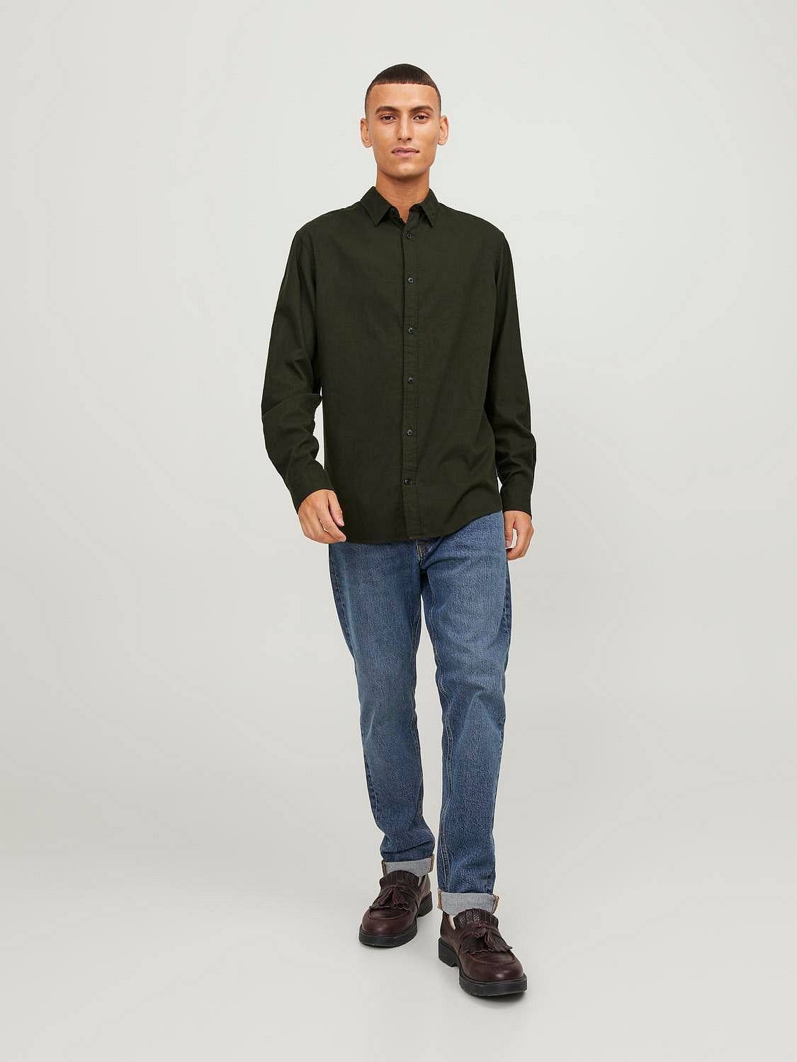 JACK &amp; JONES Gingham Twill Hemd - Kariertes Hemd Herren grün Foto 2