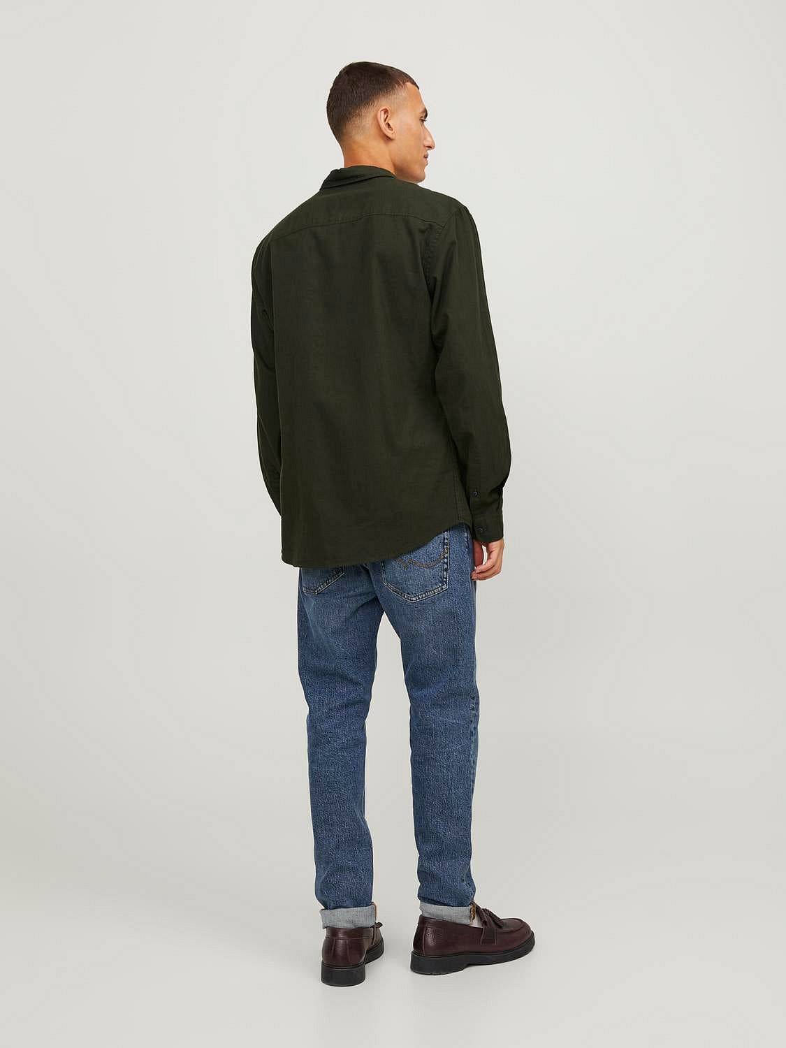 JACK &amp; JONES Gingham Twill Hemd - Kariertes Hemd Herren grün Foto 3