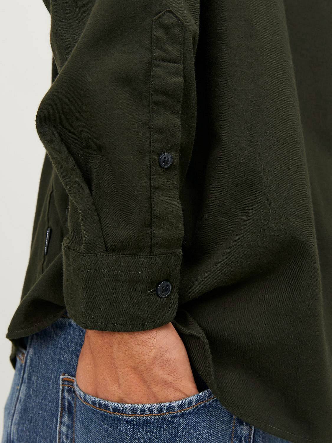 JACK &amp; JONES Gingham Twill Hemd - Kariertes Hemd Herren grün Foto 4