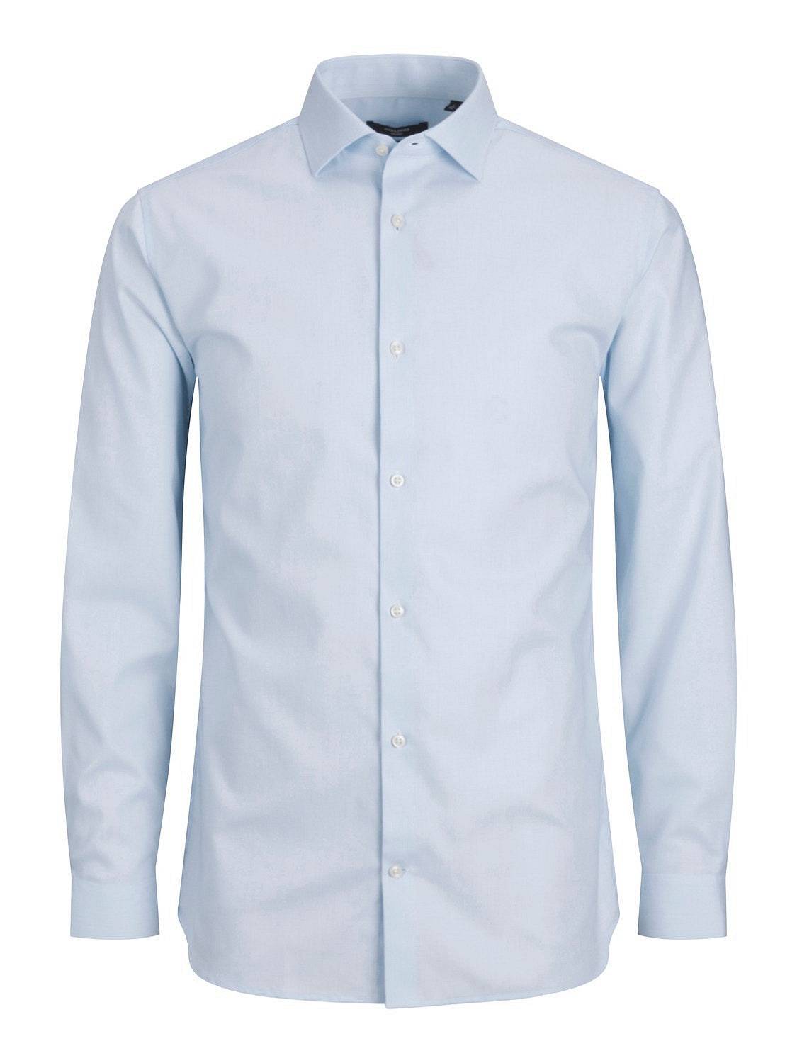 JACK & JONES Parker Shirt L/S - Camicia Slim Fit Uomo azzurro