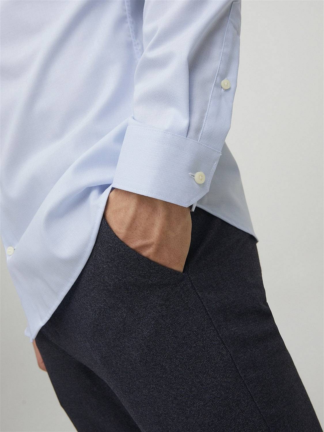 JACK &amp; JONES Parker Shirt L/S - Slim Fit Shirt Man light blue Photo 4