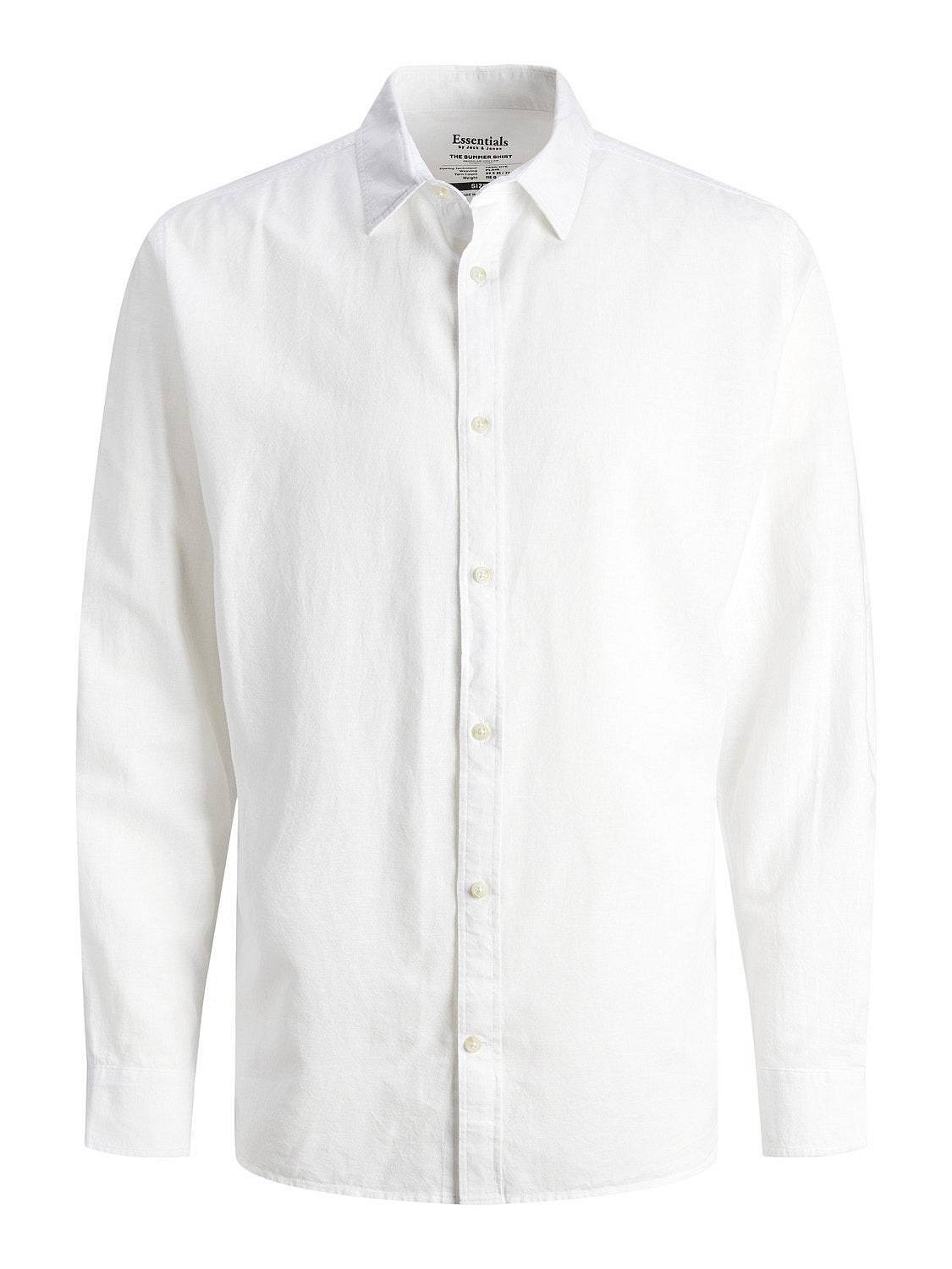 JACK & JONES Summer Linen Shirt - Shirt Man white