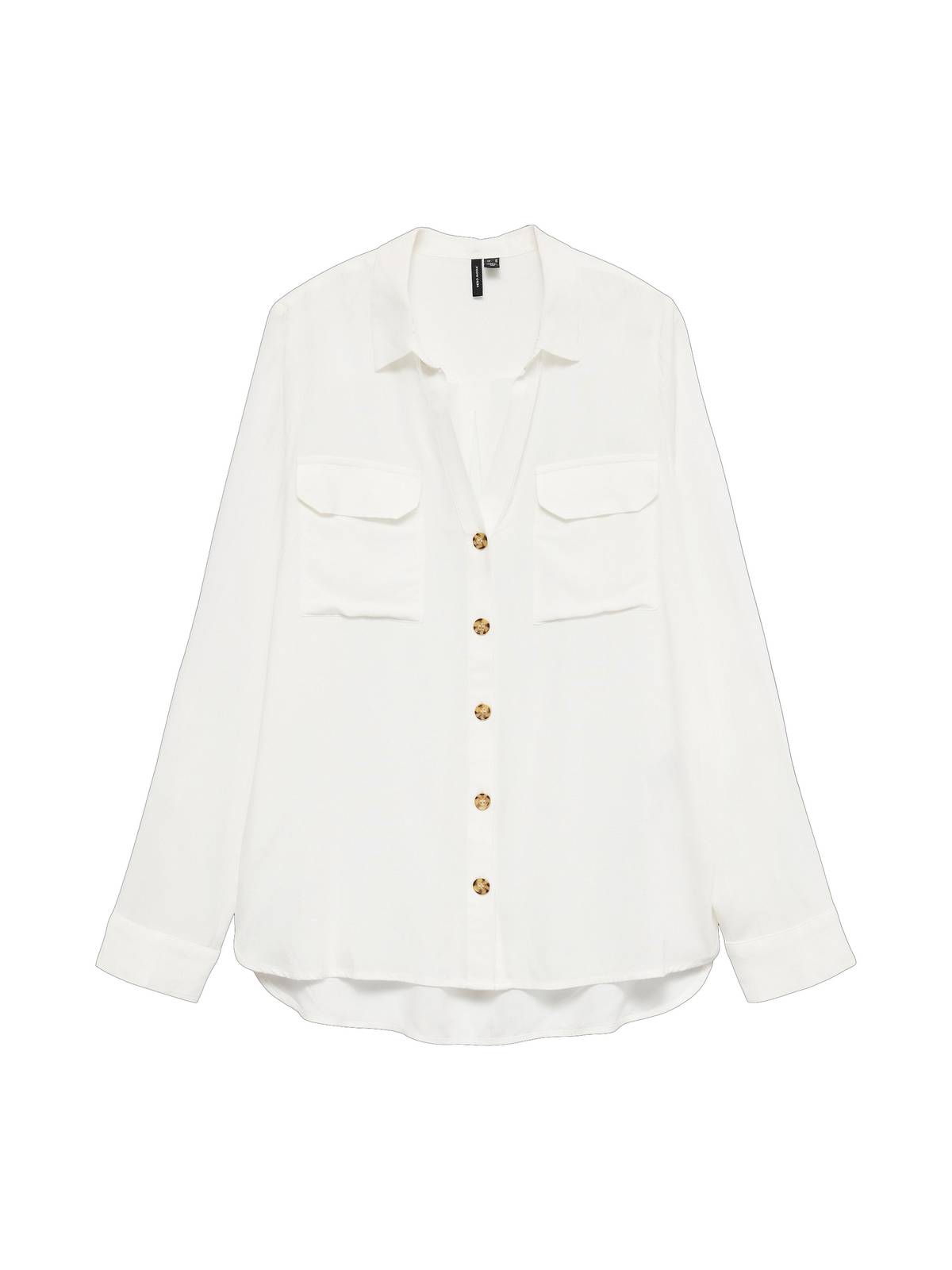 VERO MODA Bumpy L/S Shirt - Chemisier Femme blanc