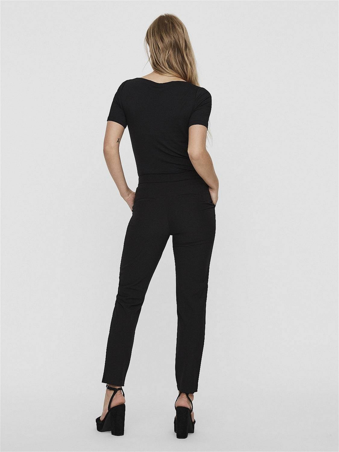 VERO MODA Panda Modal Top - T-Shirt mit Rundhalsausschnitt Damen schwarz Foto 3