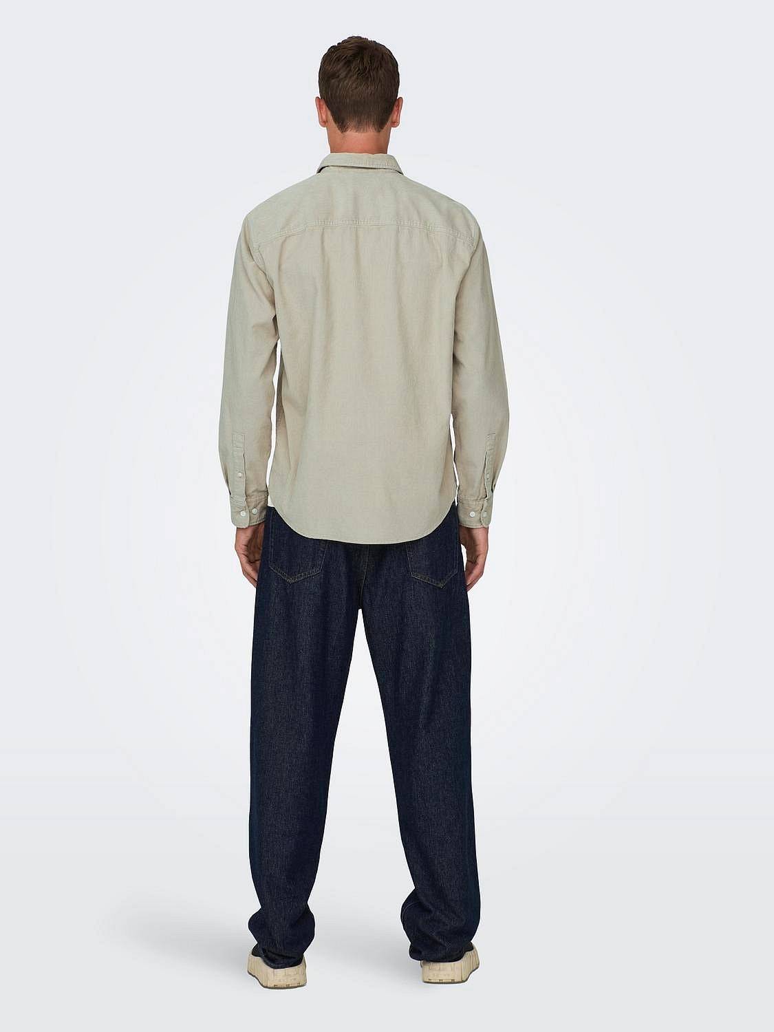 ONLY &amp; SONS Alp rlx washed cord Uomo beige Foto 4