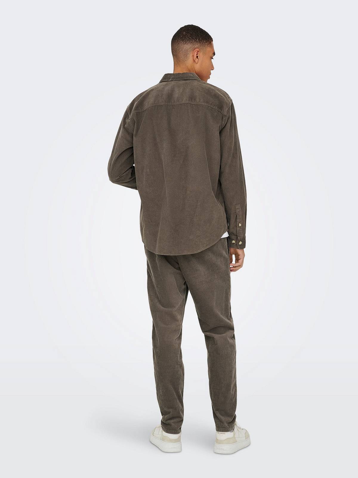 ONLY &amp; SONS Alp rlx washed cord Man brown Photo 5