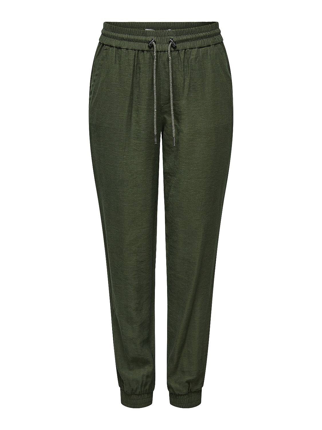 ONLY Pantalon Pull-Up Kelda-Emery Femme vert