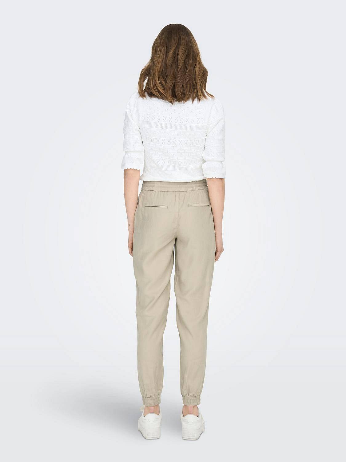 ONLY Pantalon Pull-Up Kelda-Emery Femme beige Photo 4
