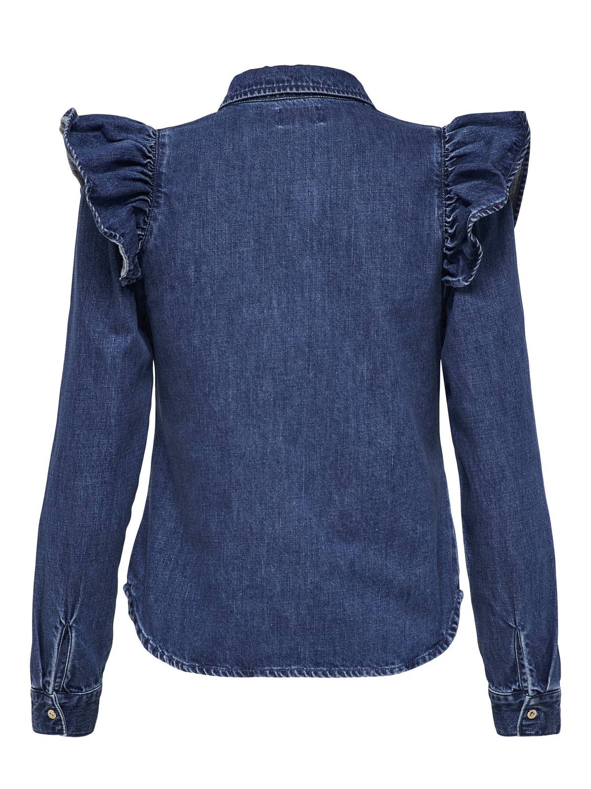 ONLY Chemise en denim à volants, indigo Femme jean Photo 2