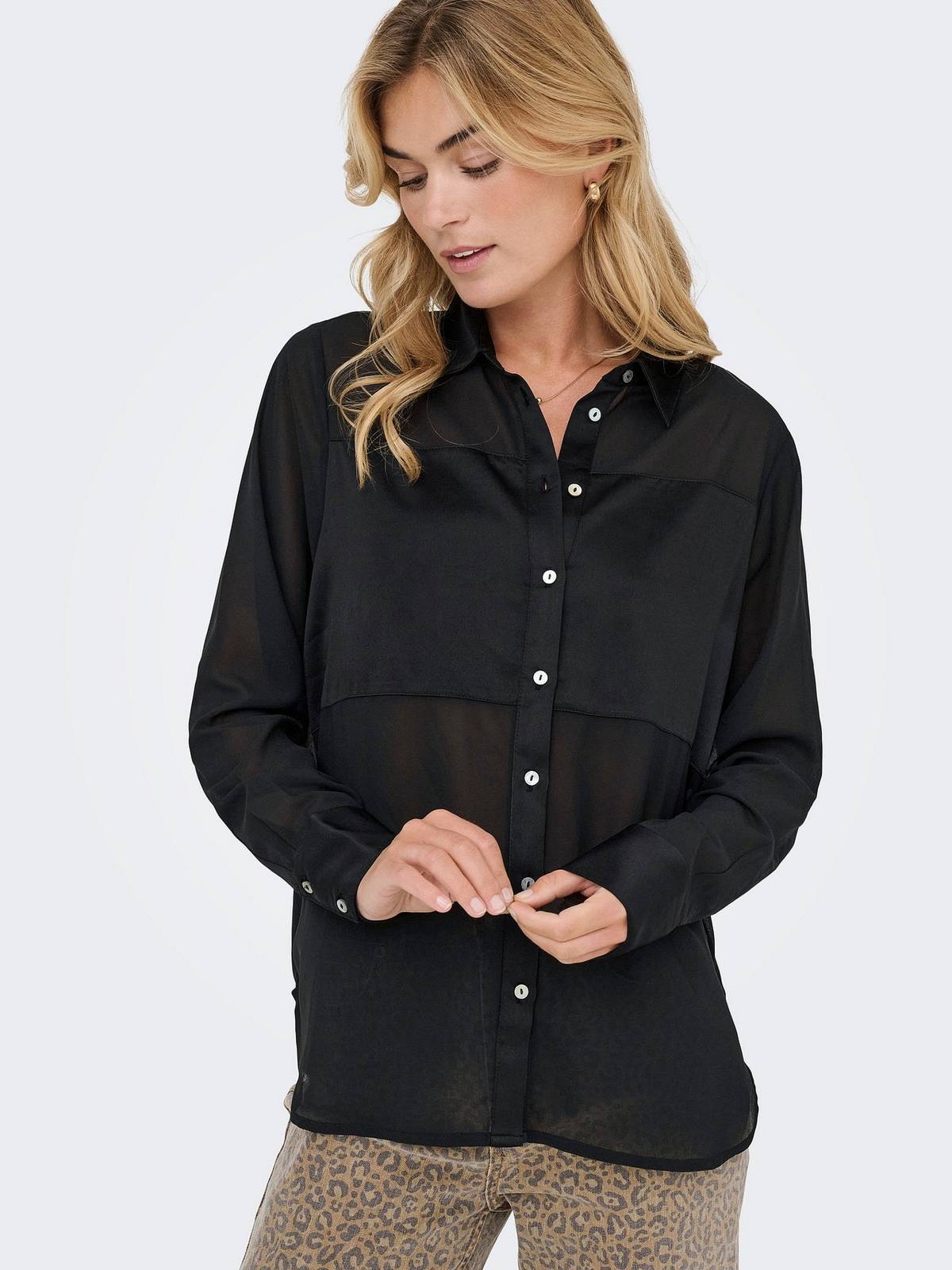 ONLY Star Breeana Mix Shirt Femme noir Photo 4