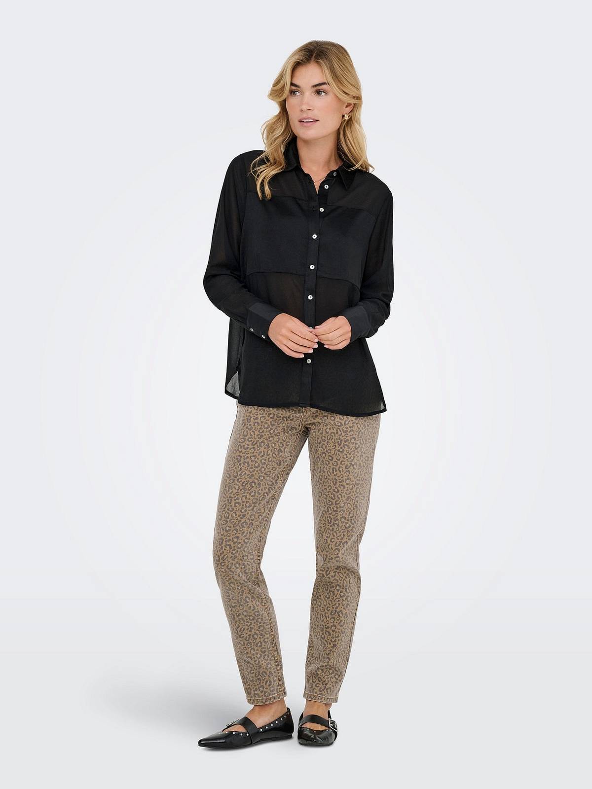 ONLY Star Breeana Mix Shirt Femme noir Photo 5
