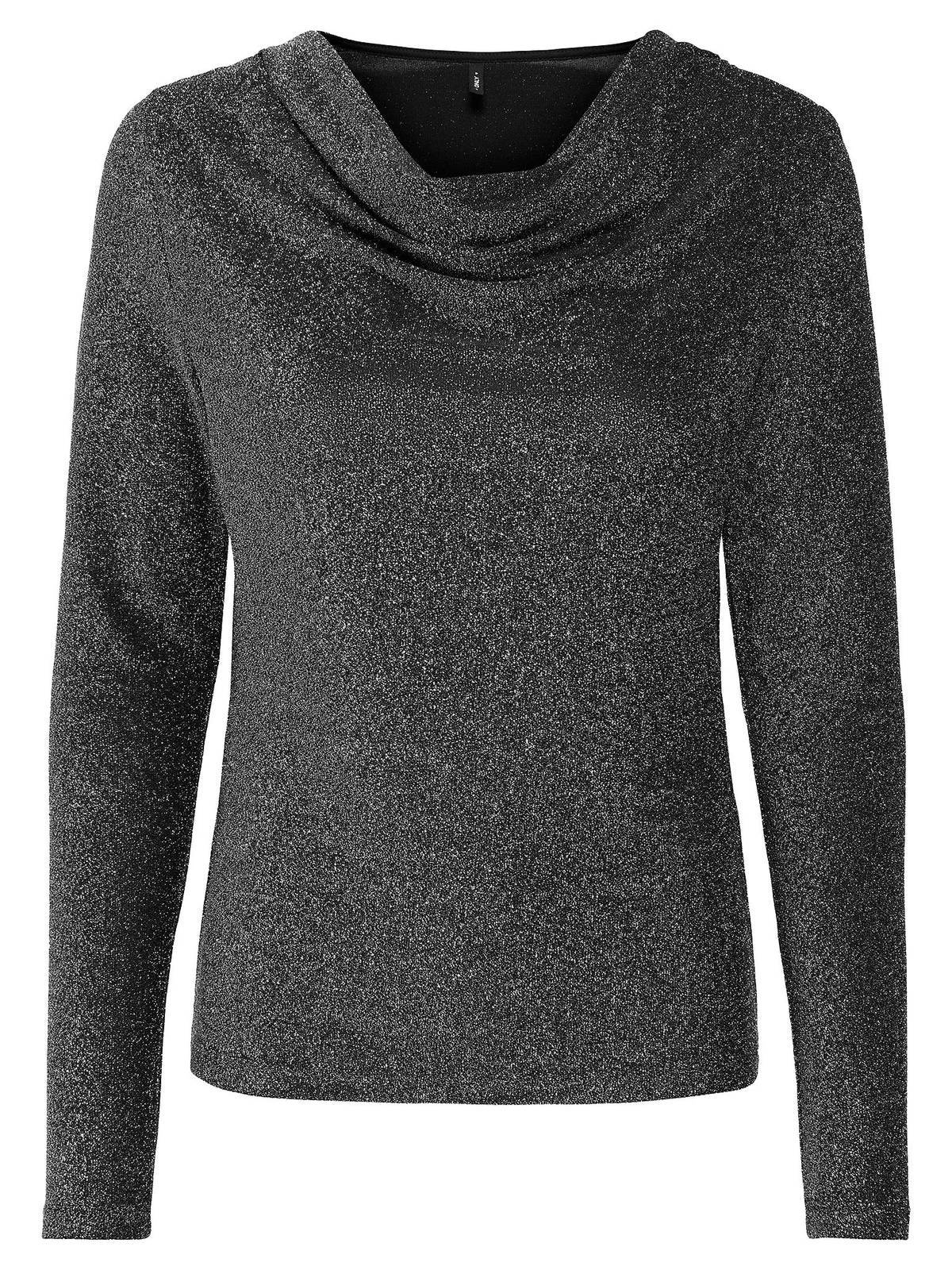ONLY Reichhaltiges Glitzer-Wasserfall-Top Damen schwarz
