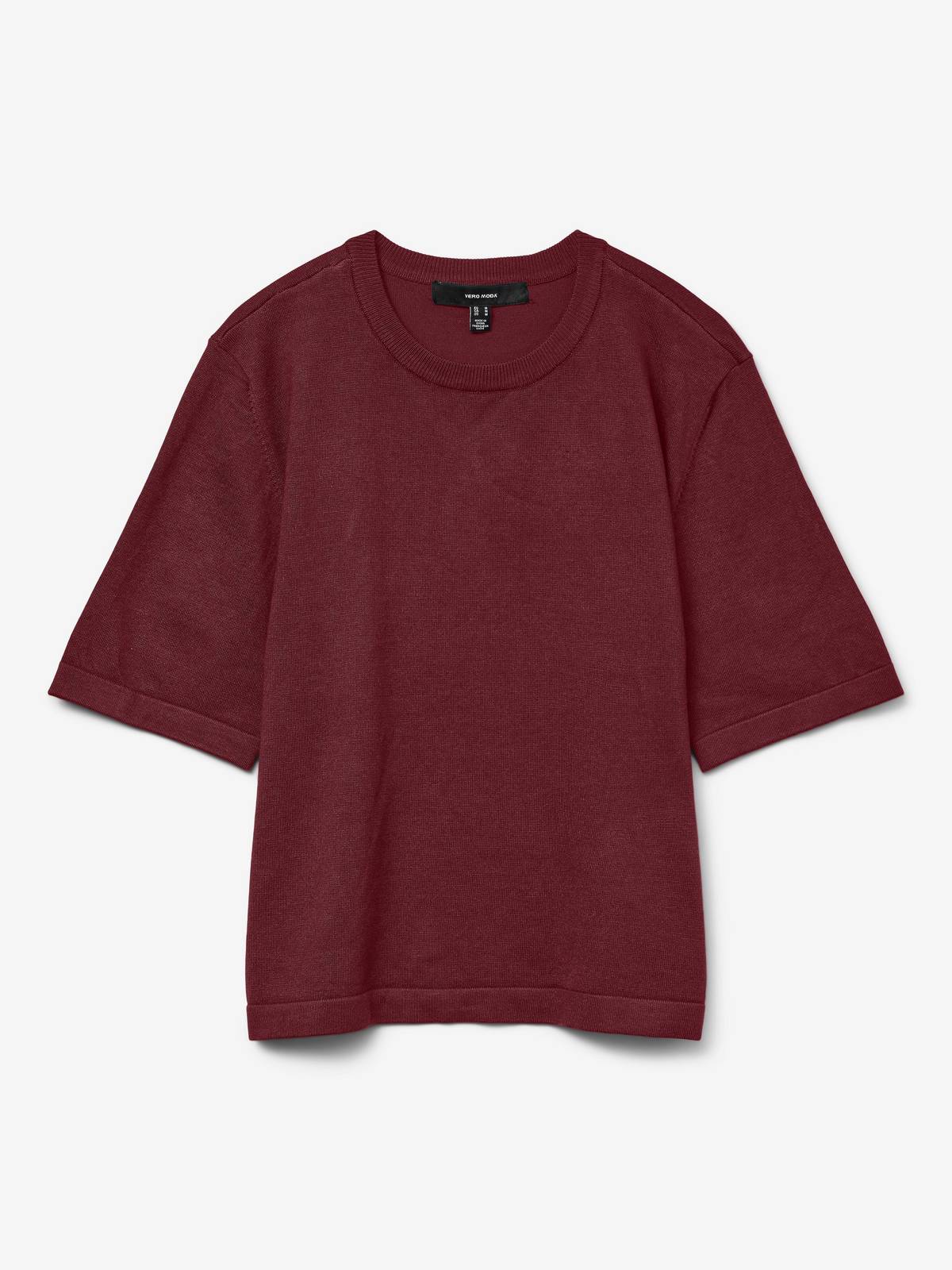 VERO MODA Silje 2/4 O-Ausschnitt Oversize-Pullover Damen bordeaux