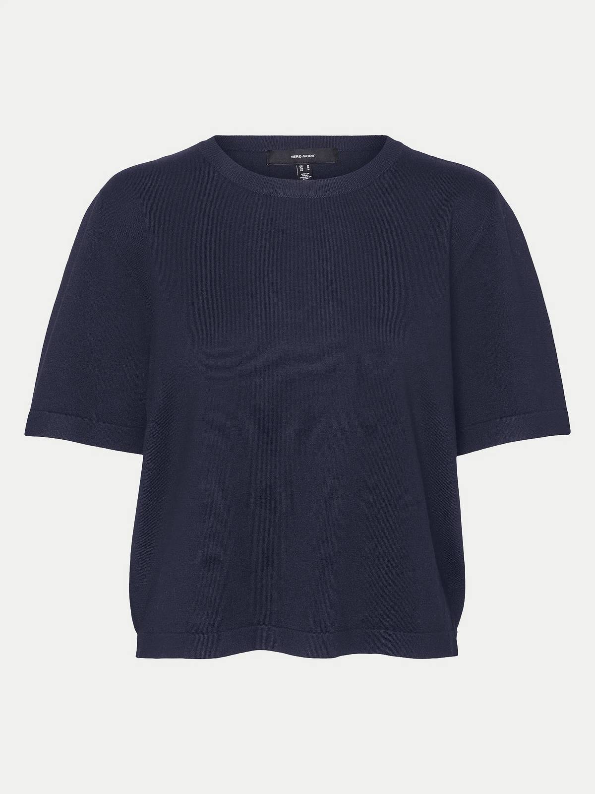 VERO MODA Silje 2/4 O-Ausschnitt Oversize-Pullover Damen blau