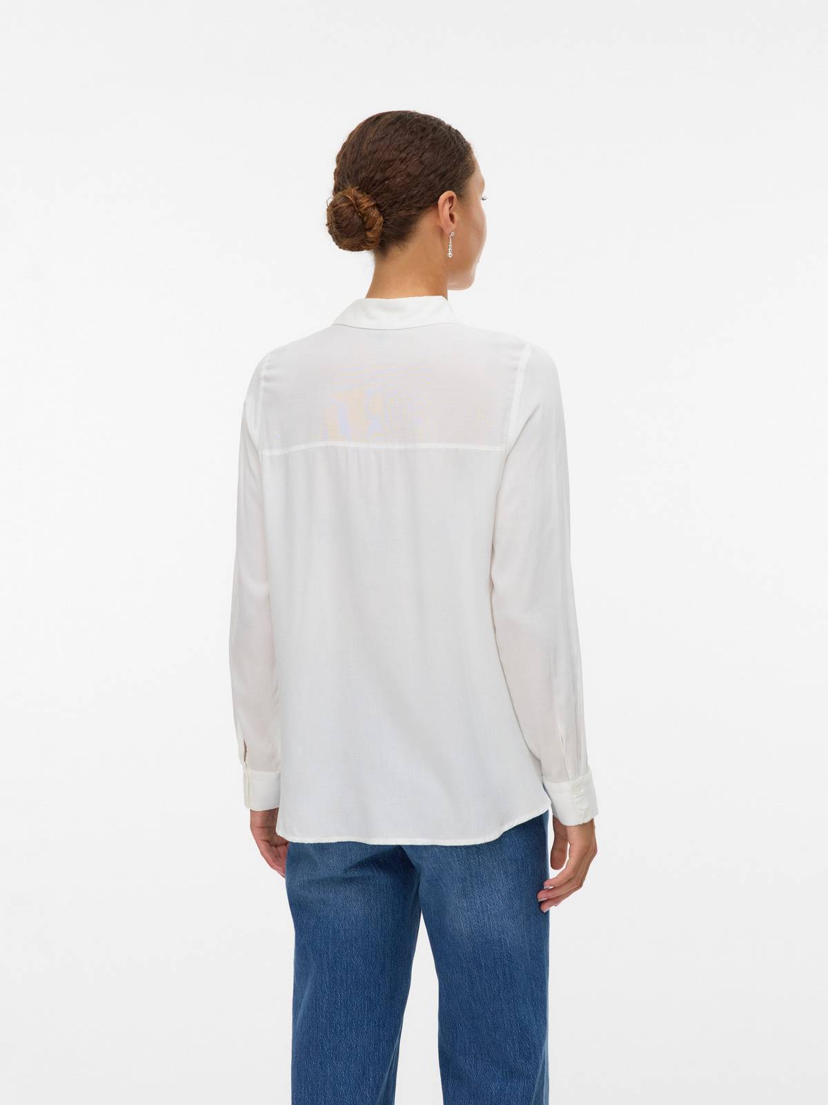 VERO MODA Chemise de base Bumpy LS Femme blanc Photo 3