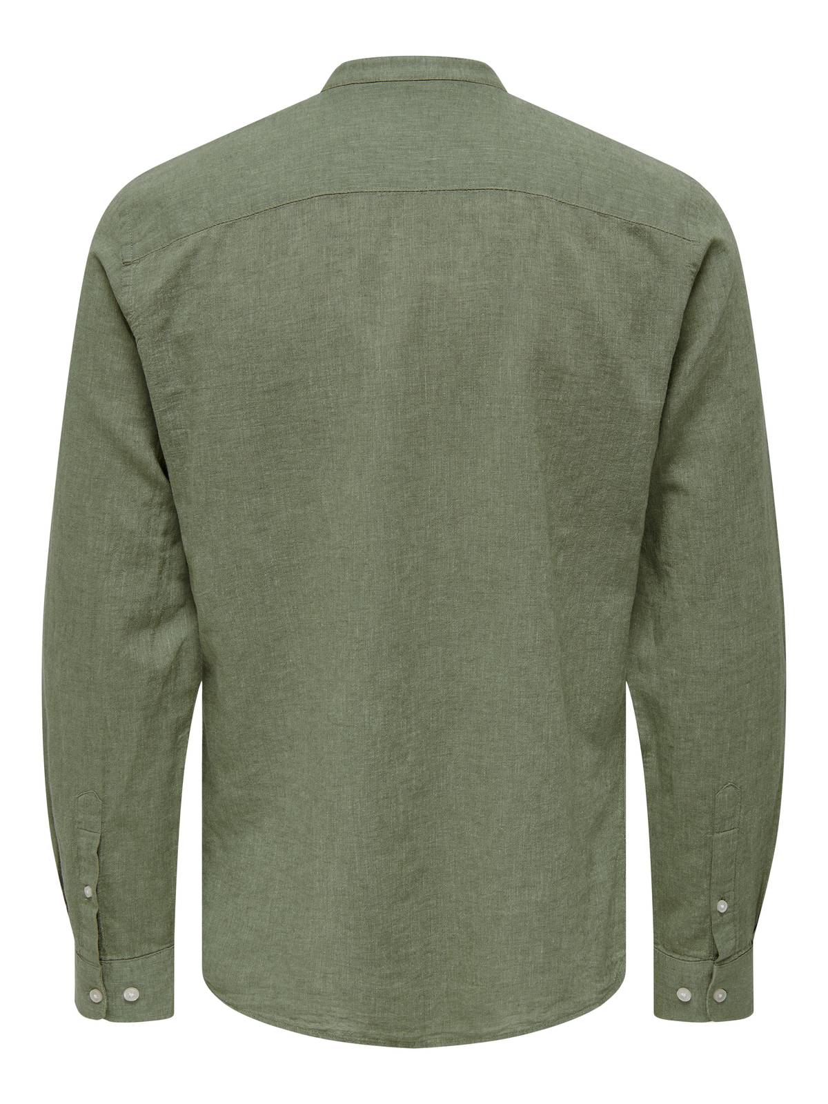 ONLY &amp; SONS Caiden Hemd Festes Leinen Coreana Herren grün Foto 2