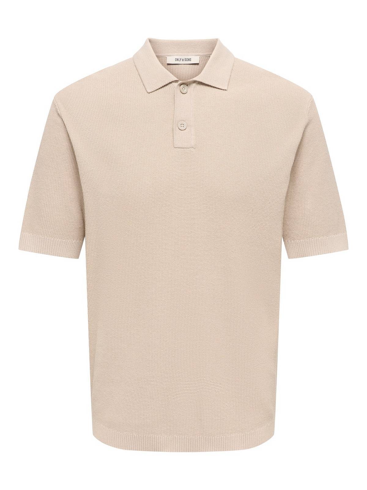 ONLY & SONS Tony Waffle Polo Man beige