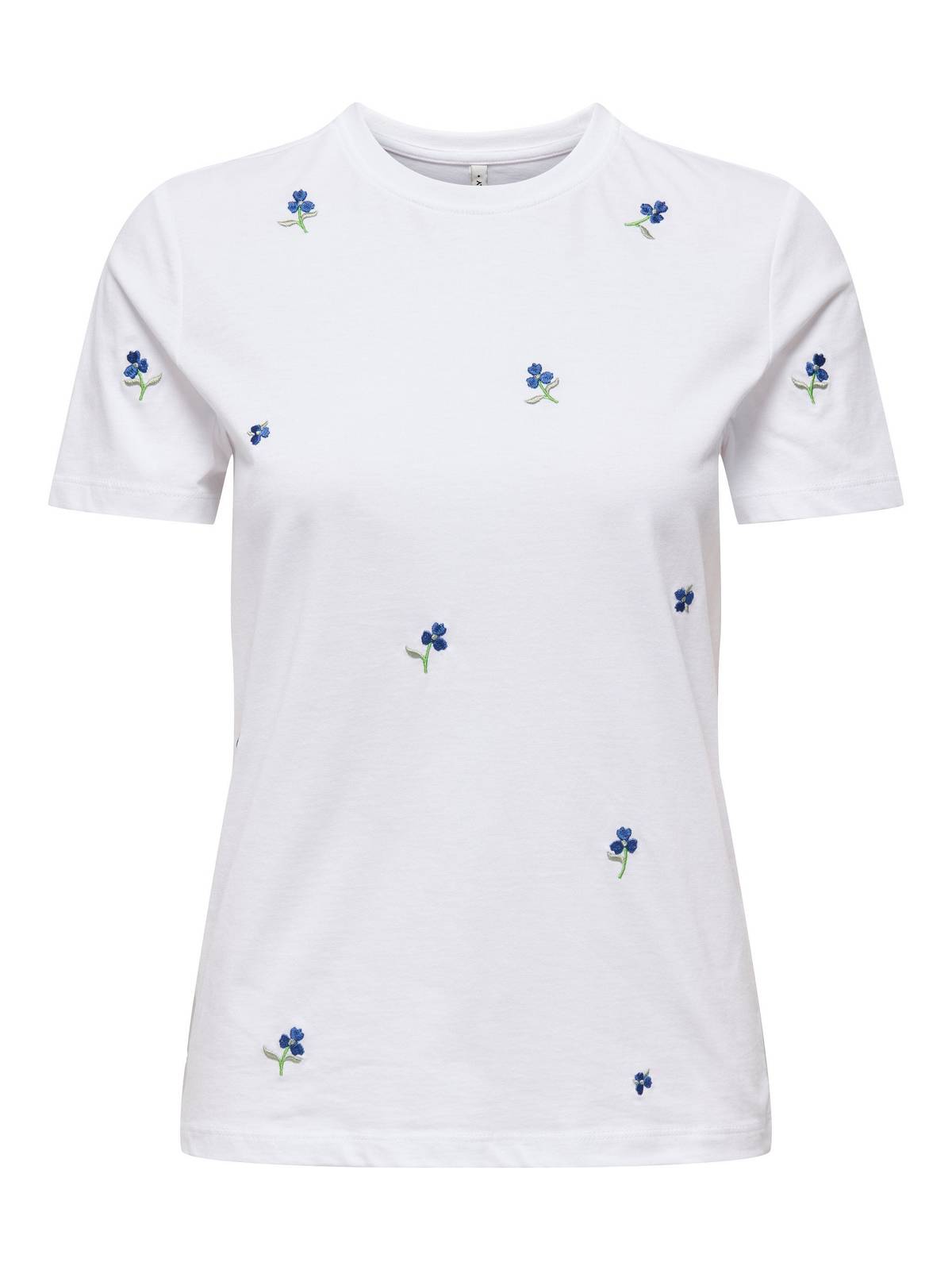ONLY Ketty Life SS O-Ausschnitt TOP Damen weiß