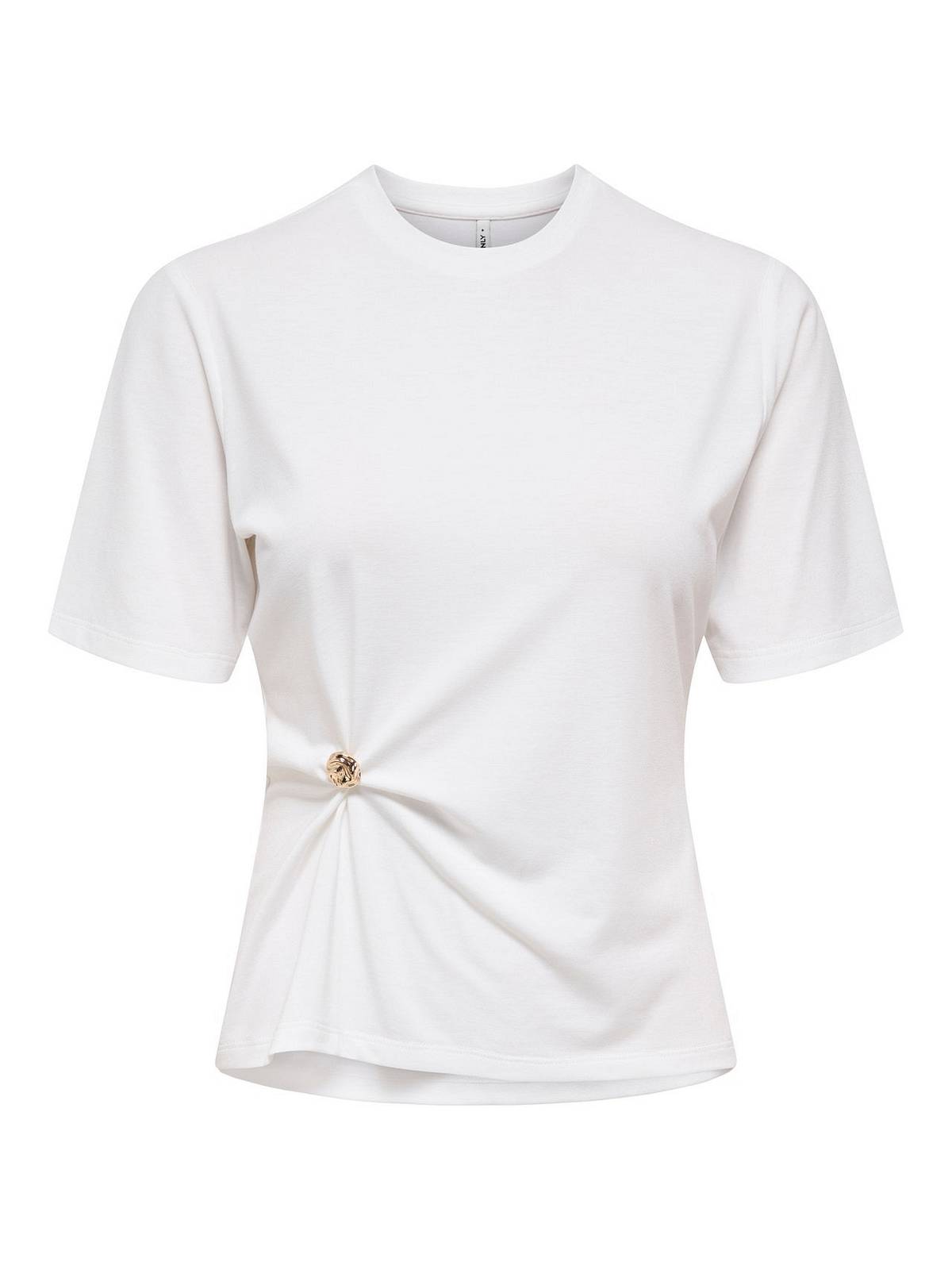 ONLY Elena SS Detail T-Shirt Damen weiß
