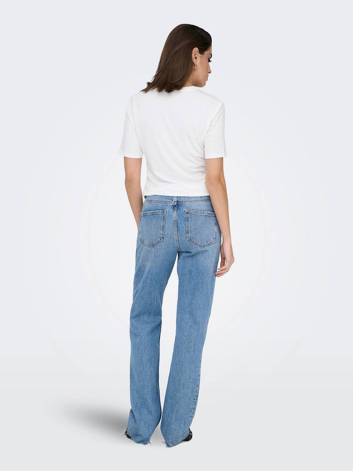 ONLY Elena SS Detail T-Shirt Damen weiß Foto 5