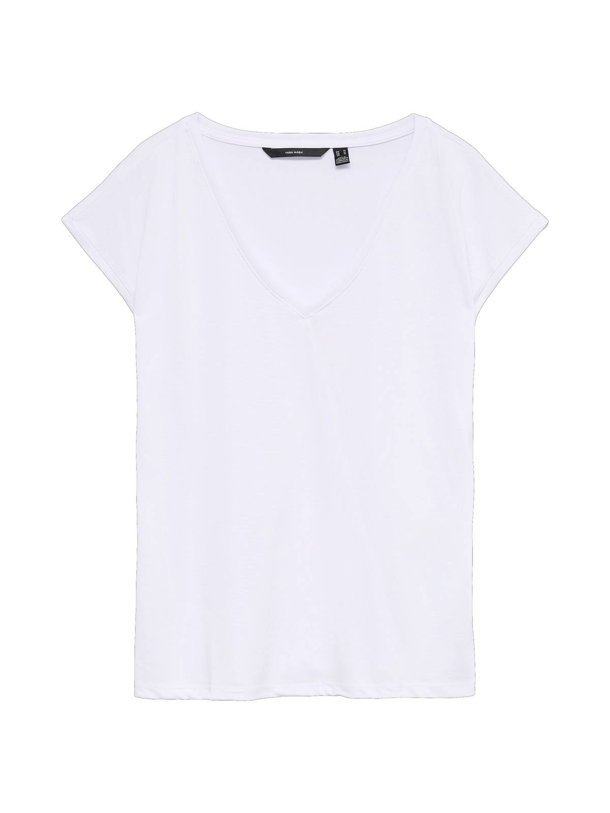 VERO MODA Filli SS V-Ausschnitt Tee Damen weiß