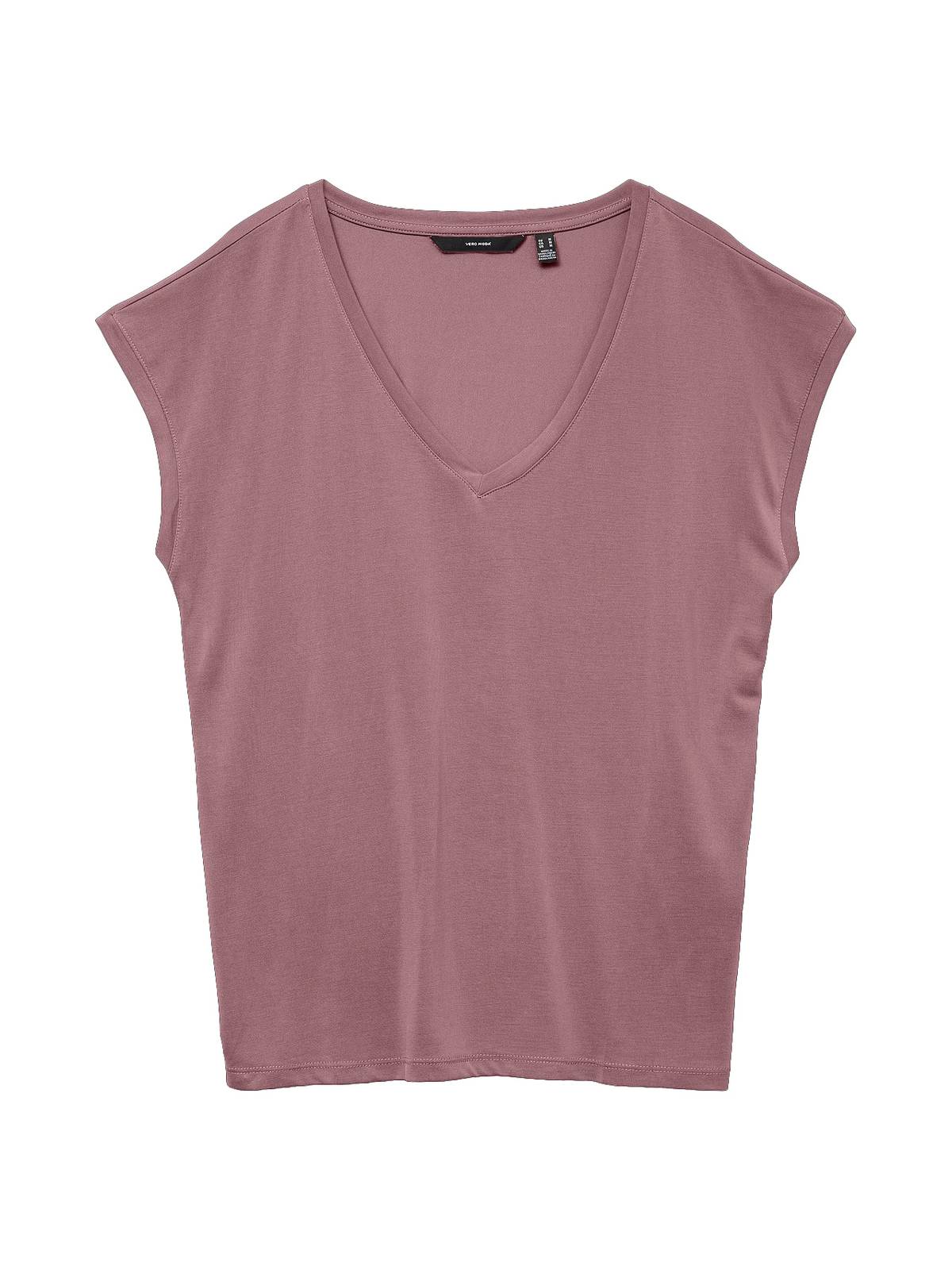 VERO MODA Filli SS V-Ausschnitt Tee Damen rosa