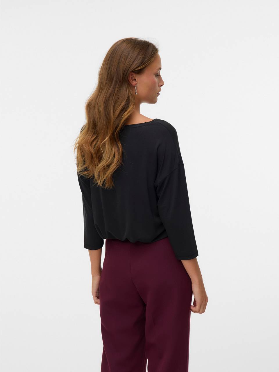 VERO MODA Ava 3/4 Oberteil Damen schwarz Foto 4