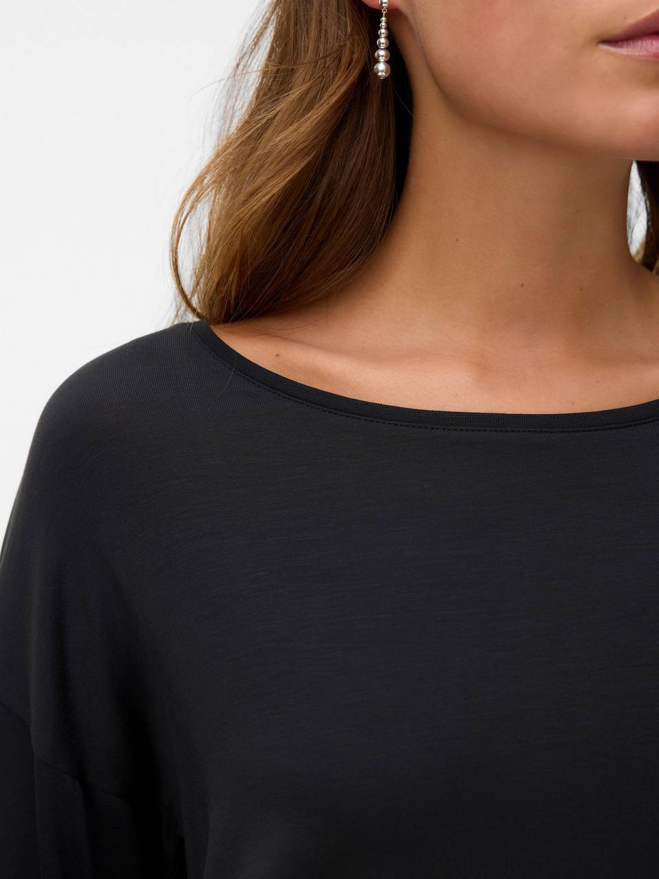 VERO MODA Ava 3/4 Oberteil Damen schwarz Foto 3