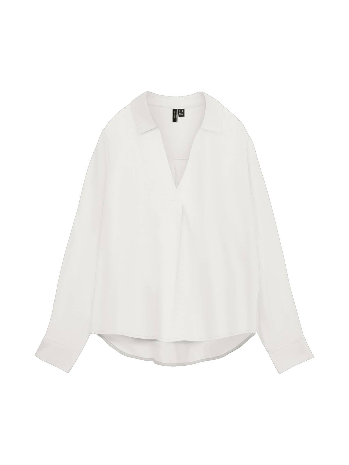 VERO MODA Top LS bosselé Femme blanc