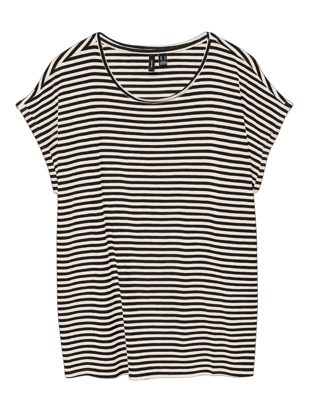 VERO MODA Mava SS Top Streifentee Damen schwarz