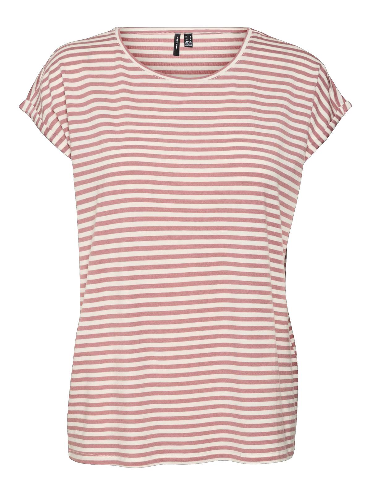 VERO MODA Mava SS Top Streifentee Damen rosa