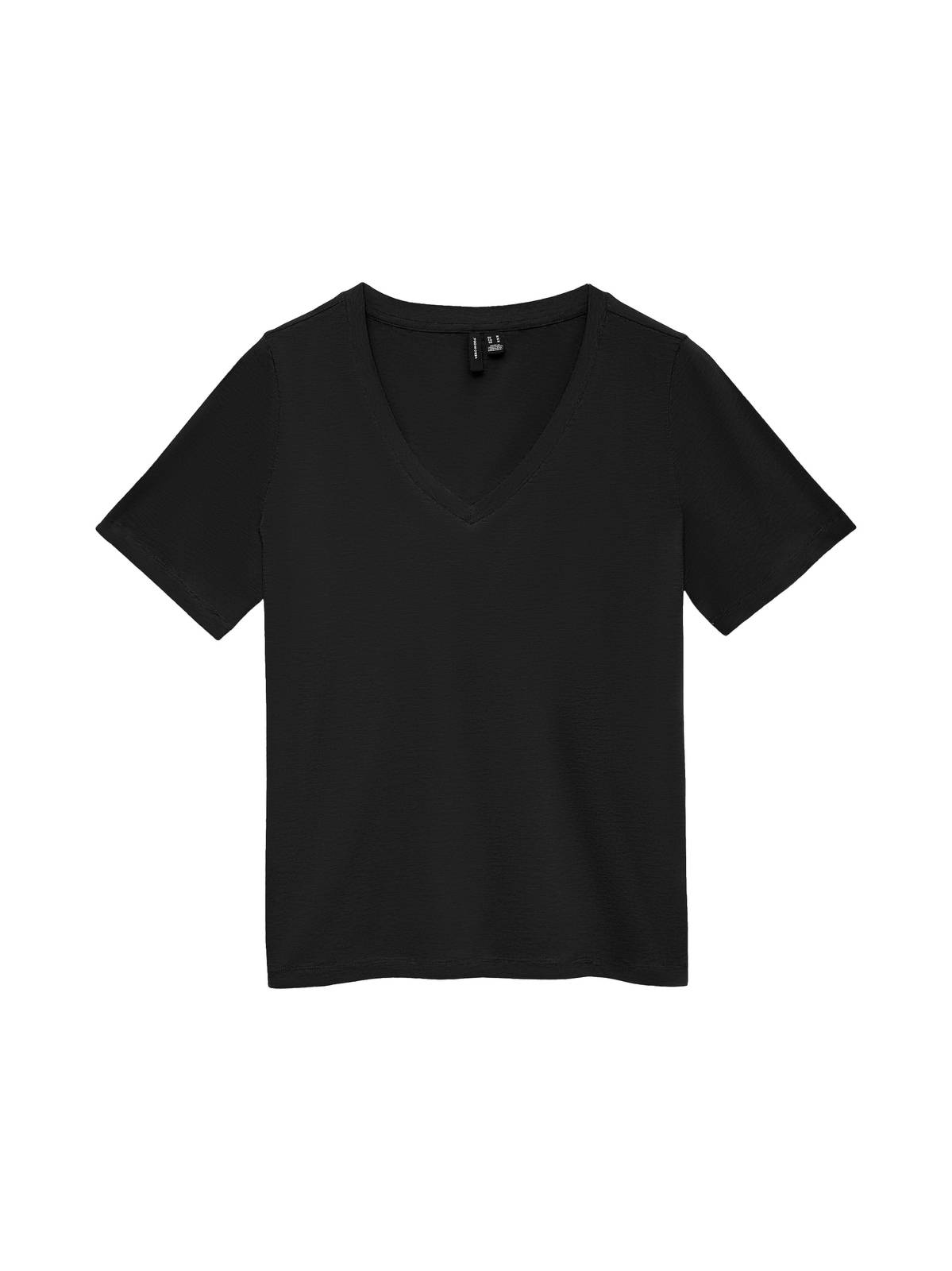 VERO MODA Paulina SS T-Shirt mit V-Ausschnitt Damen schwarz