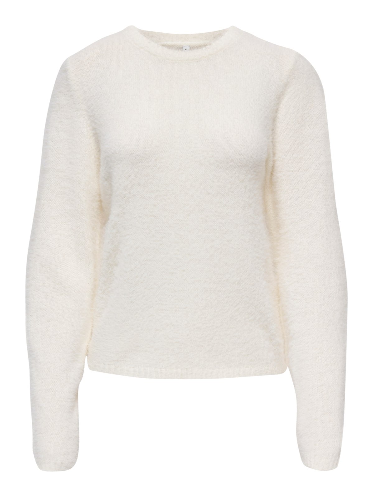 ONLY Pull à col rond Kerry Piumo Femme blanc